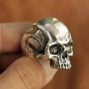 'Old Boy' Silver Skull Ring For Men.