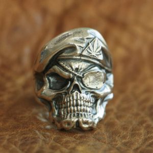 'Undying Lieutenant' Silver Skull Ring For Men.
